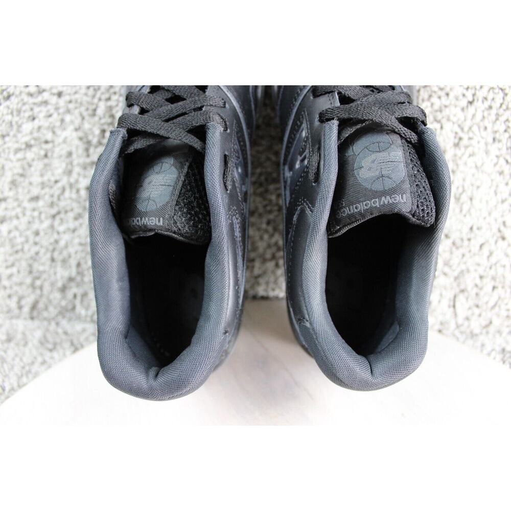 New Balance 550 Sneakers Youth 7 Triple Black Leather Athletic Shoes GSB550BB - Picture 10 of 11